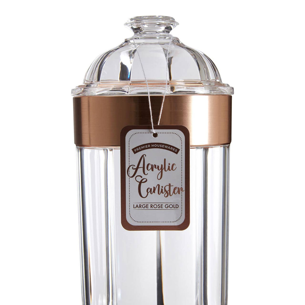 Large Rose Gold Acrylic Canister