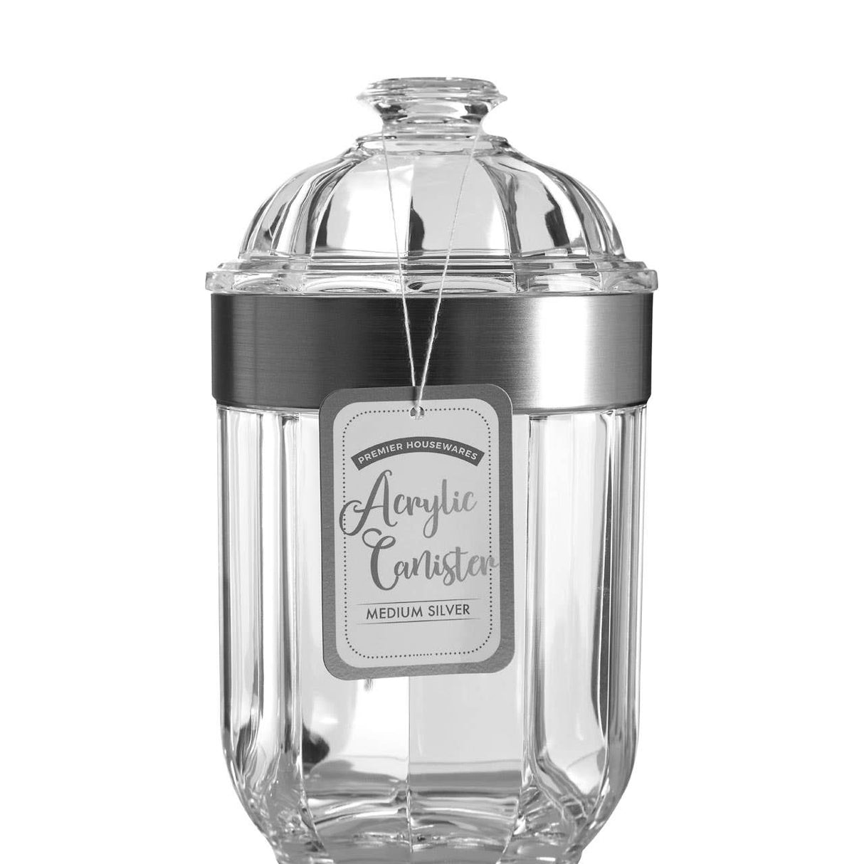 Medium Silver Acrylic Canister