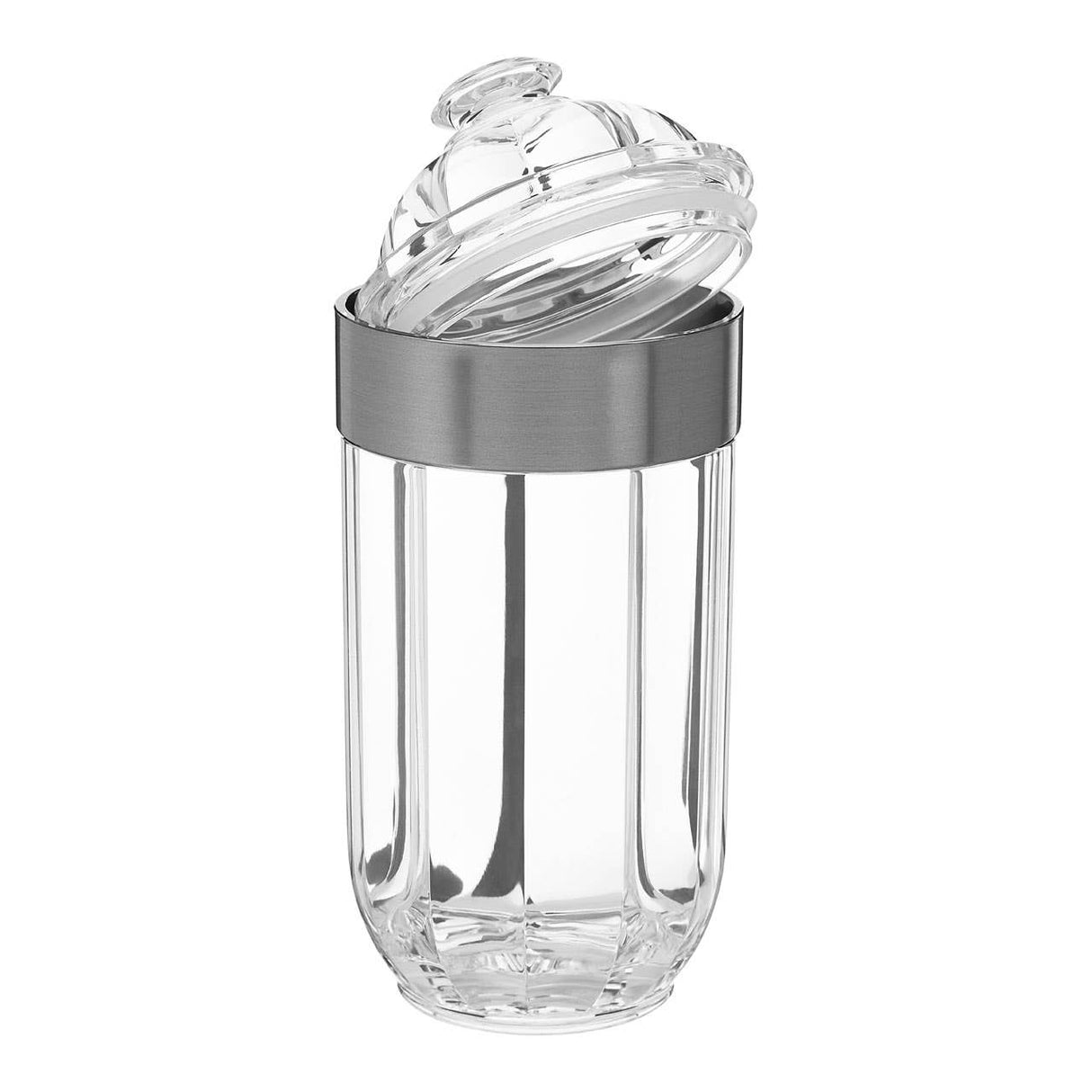 Large Silver Acrylic Canister