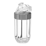 Large Silver Acrylic Canister
