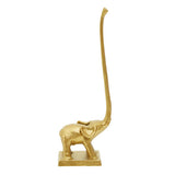 Fauna Gold Finish Elephant Toilet Roll Holder With Square Base