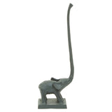 Fauna Grey Finish Elephant Toilet Roll Holder With Square Base