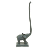 Fauna Grey Finish Elephant Toilet Roll Holder With Square Base