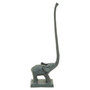 Fauna Grey Finish Elephant Toilet Roll Holder With Square Base