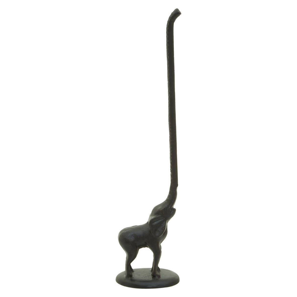 Fauna Black Elephant Toilet Roll Holder With Tail