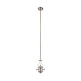 Elegant Pendant Light with 30cm Clear Glass Shade and Polished Nickel Finish, 1 x E27