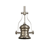 Elegant Pendant Light with 30cm Clear Glass Shade and Polished Nickel Finish, 1 x E27