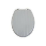 Grey Panel Effect Toilet Seat