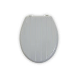Grey Panel Effect Toilet Seat