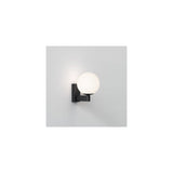 Matte Black Opal Globe Wall Sconce