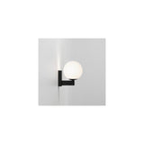 Matte Black Opal Globe Wall Sconce