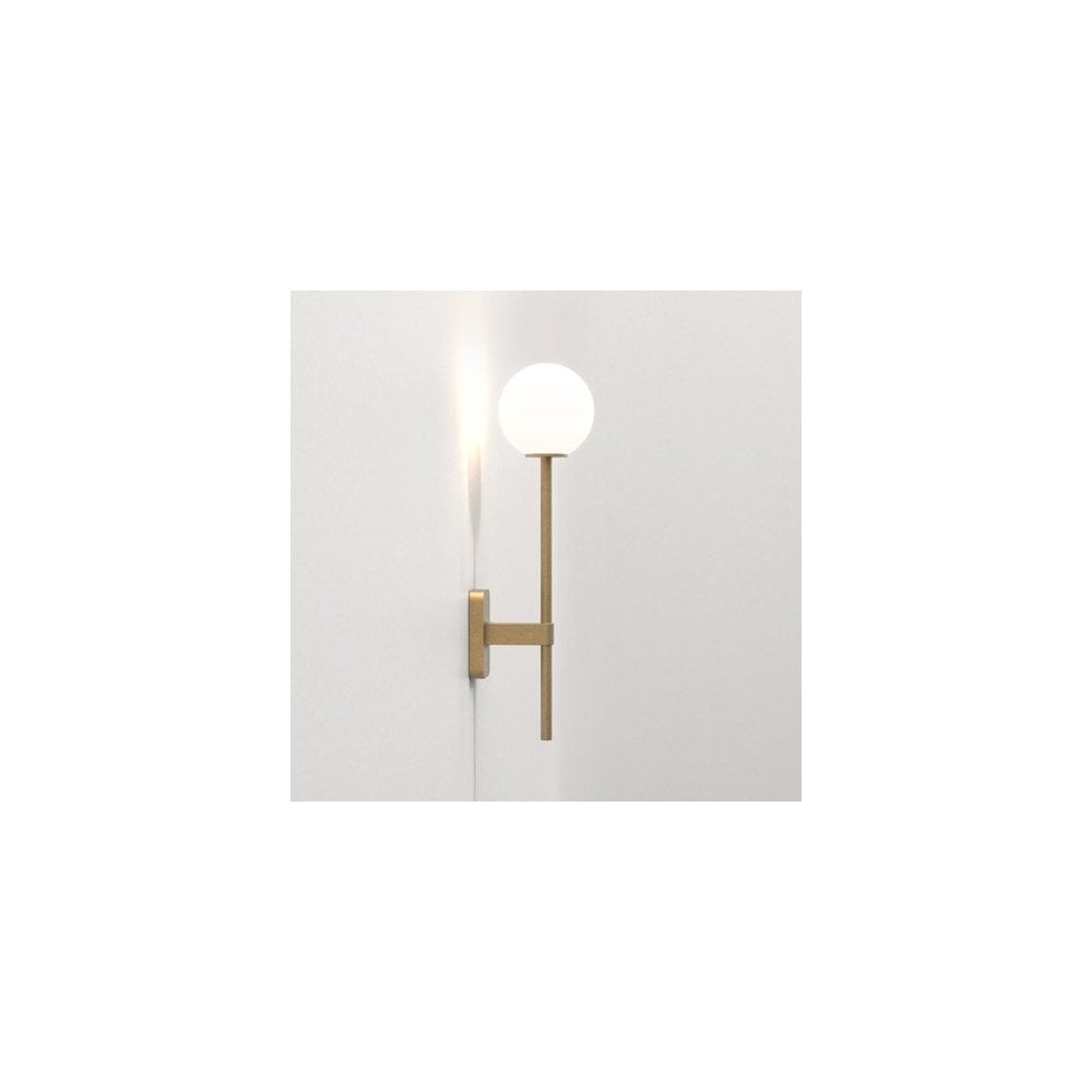 Tacoma Grande Single Wall Light in Antique Brass Finish