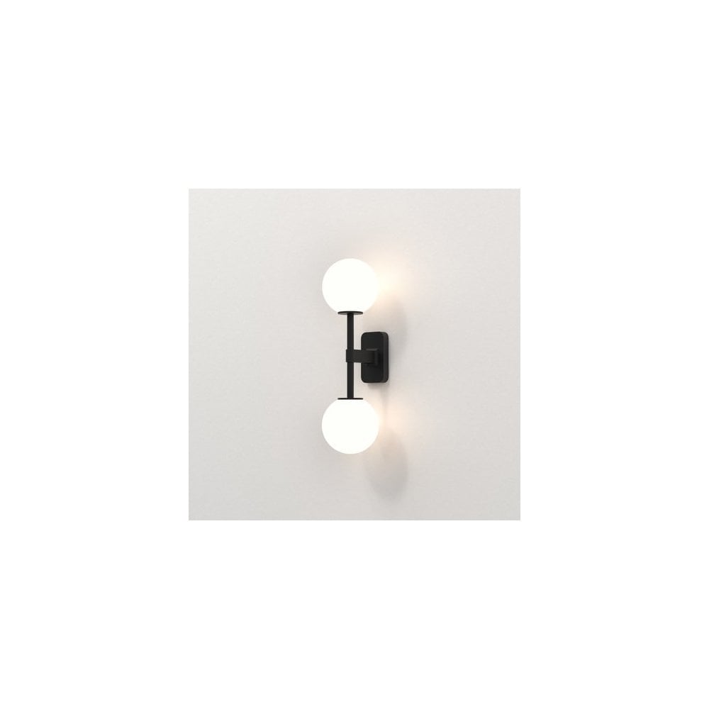 Twin Slim Matte Black Vertical Wall Sconce