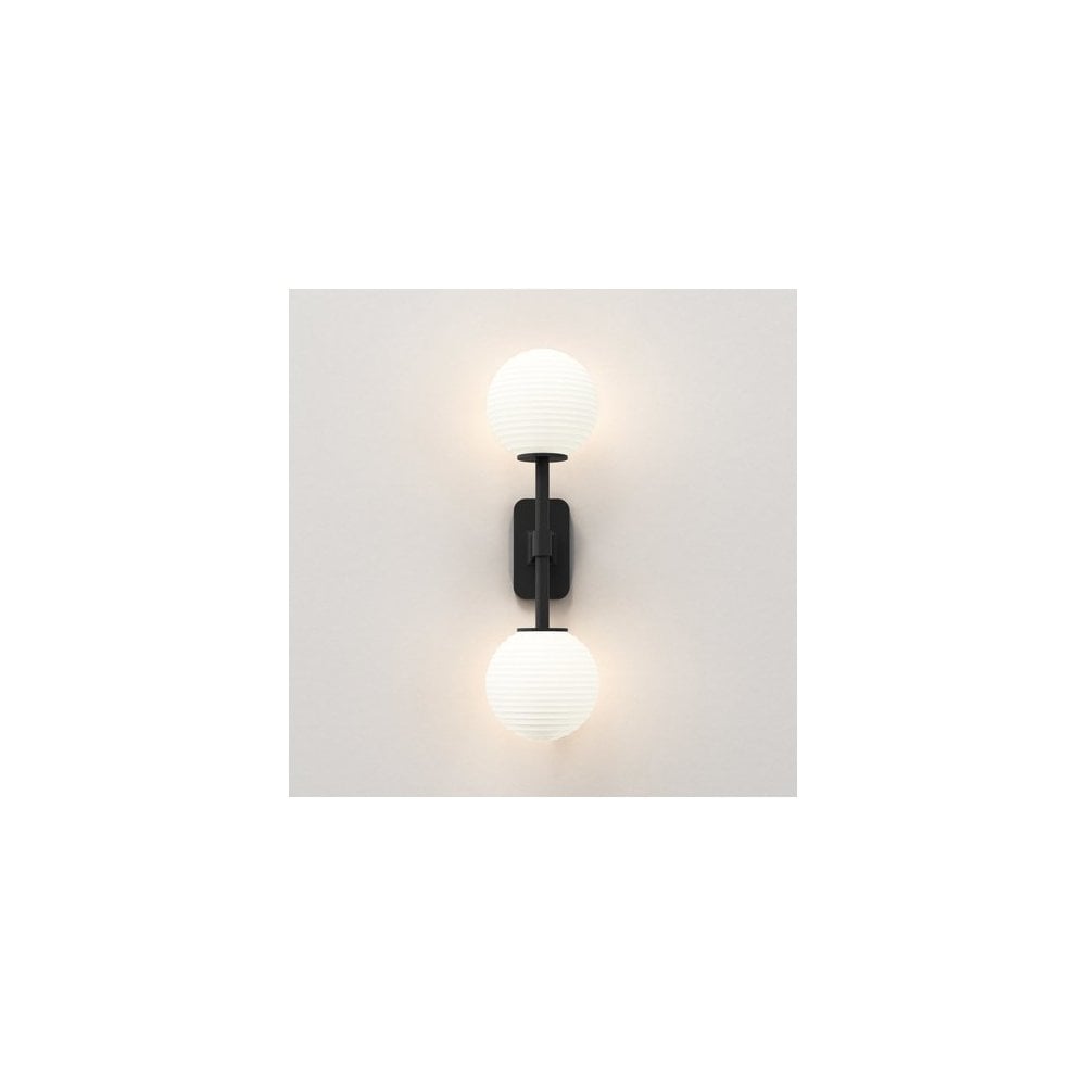 Twin Slim Matte Black Vertical Wall Sconce