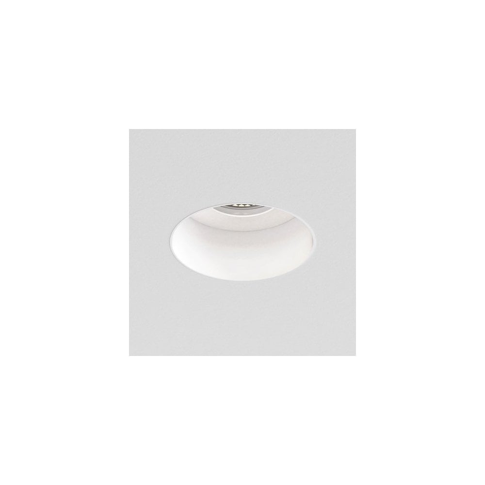Trimless Slimline Round IP65 Fire-Rated Downlight in Matt White