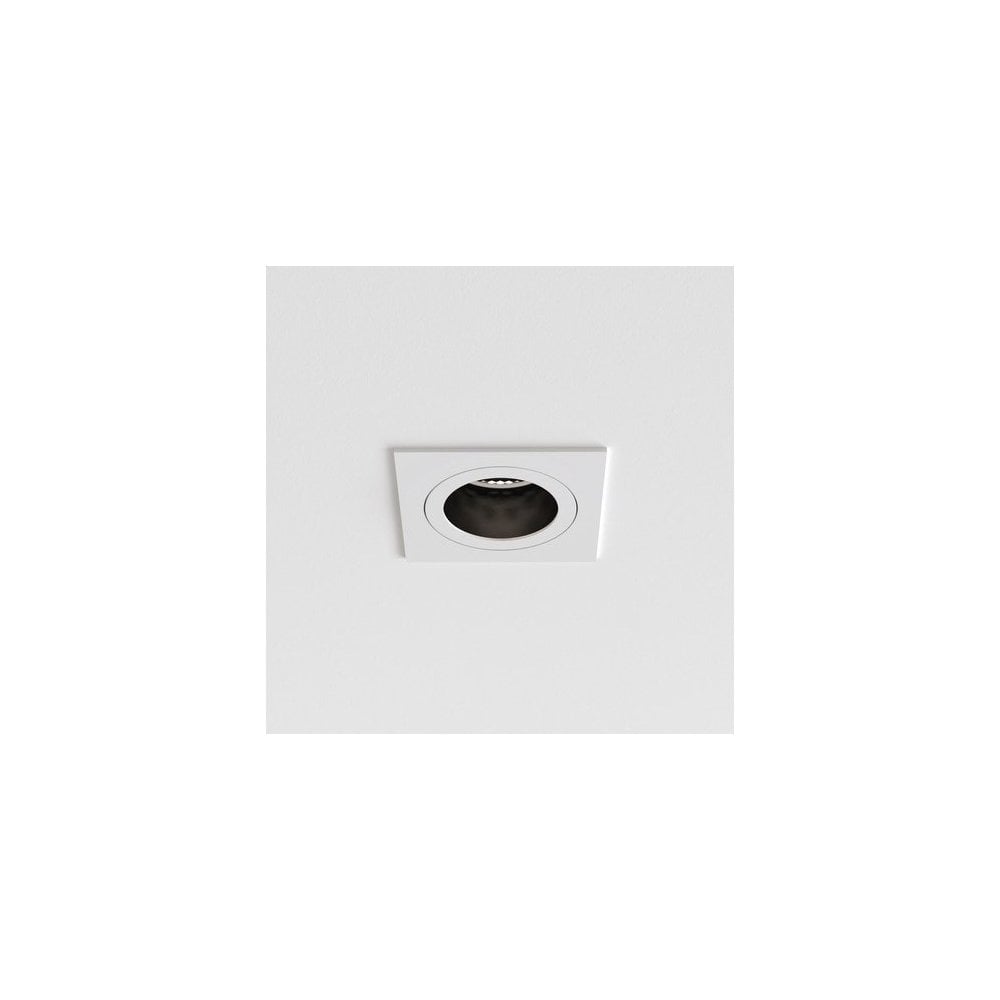 Sleek Pinhole Square Fire-Rated Ceiling Light in Matt White Finish