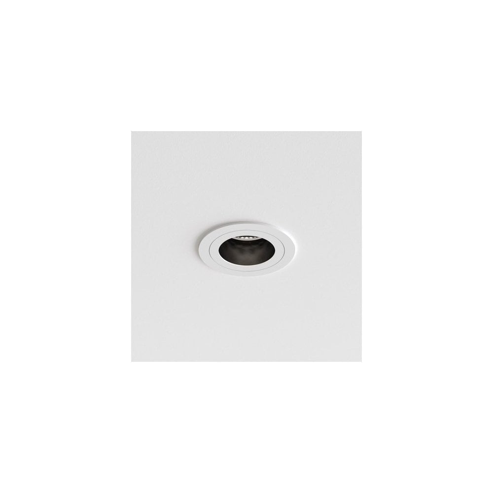 Sleek Pinhole Round Fixed Ceiling Light - Fire-Rated IP65 Matt White Finish