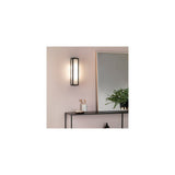 Elegant Natural Brass with Opal Glass Bathroom Wall Light
