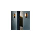 Sleek Matte Black Wall Lantern Light, 350mm Height
