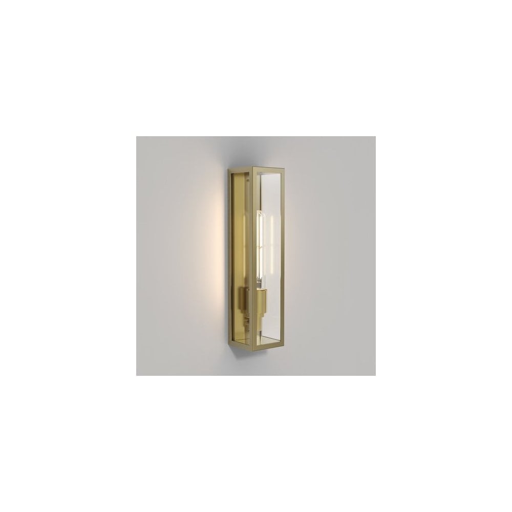 Harvard Natural Brass Vertical Wall Light