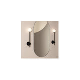 Matte Black Wall Sconce with Globe Shade, IP44