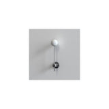 Sleek Chrome Orb Wall Light Fixture