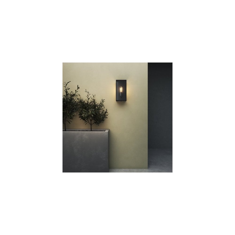 Messina Textured Black 200mm Wall Light Fixture