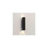 Ava 300mm Vertical Up-Down Black Textured Wall Light