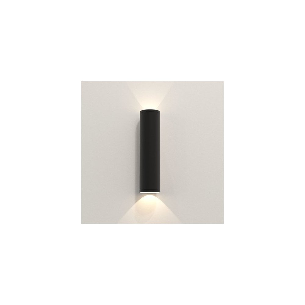 Ava 300mm Vertical Up-Down Black Textured Wall Light