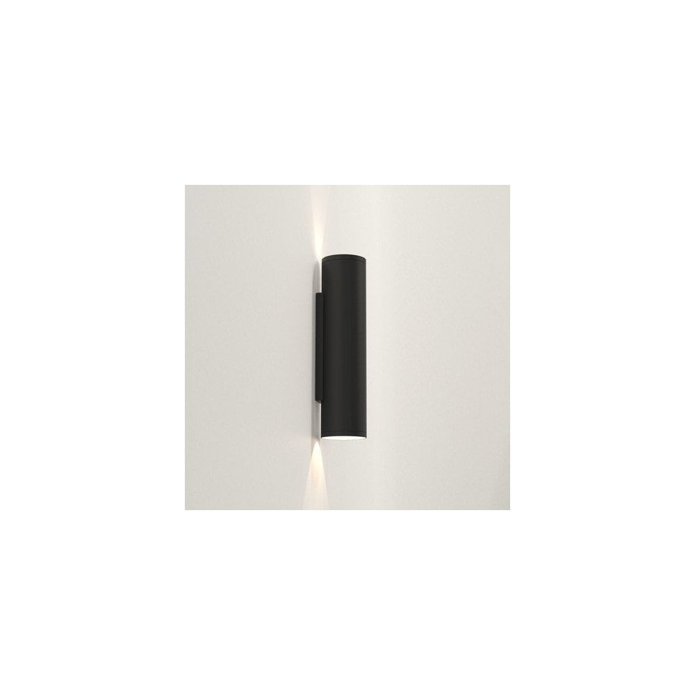 Ava 300mm Vertical Up-Down Black Textured Wall Light