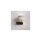 Dual Illumination Grande USB Matt Black Wall Light