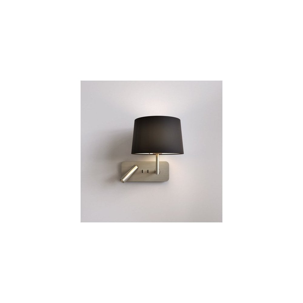 Dual Tone Matt Nickel USB Wall Light