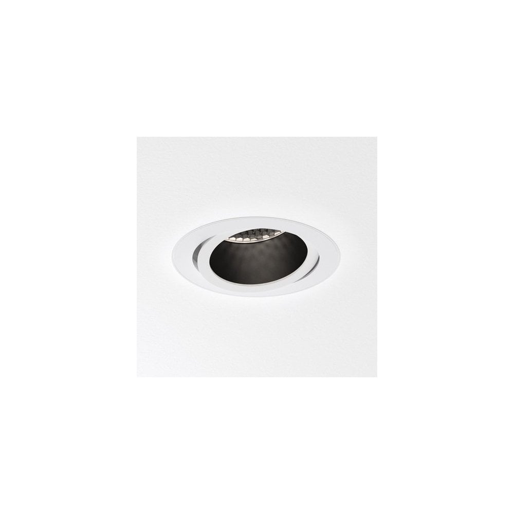 Matte White Adjustable Fire-Rated Slimline Round Recessed Ceiling Light