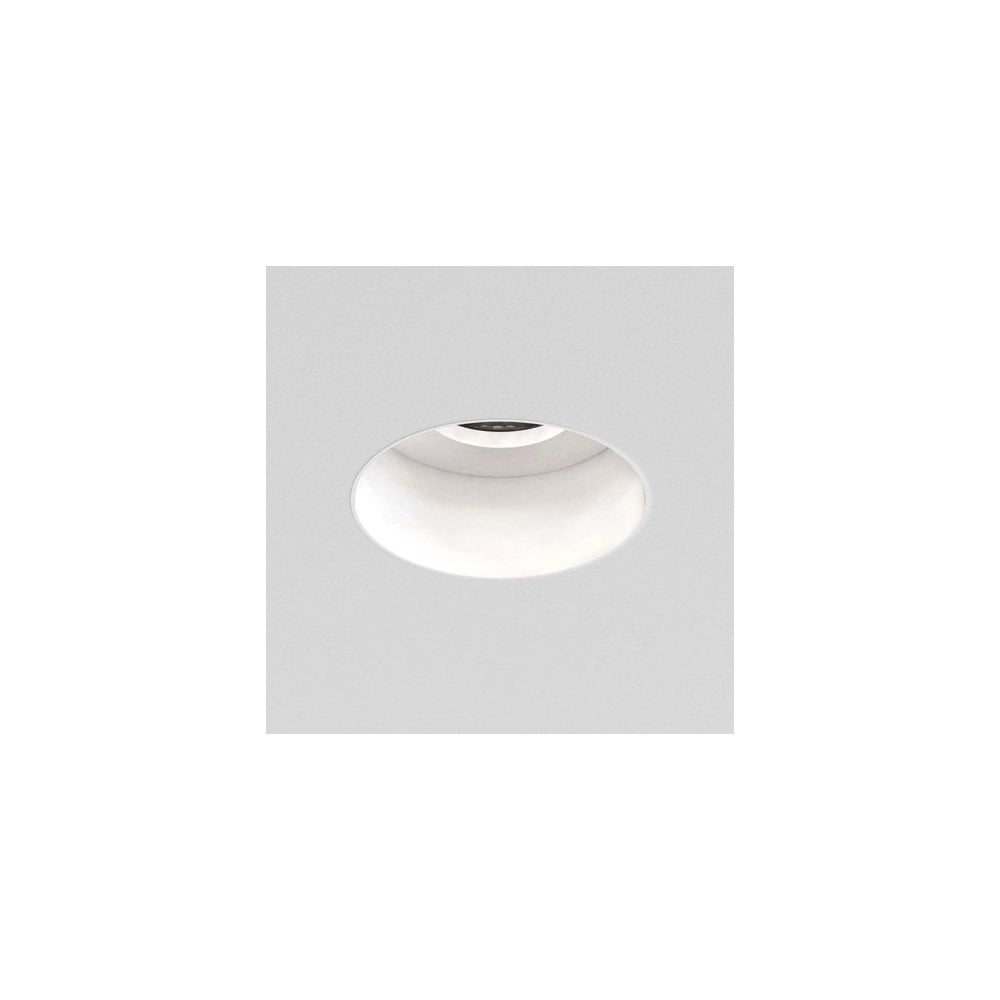 Sleek Trimless Round Recessed Light Fixture - Matt White Finish