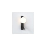 Sleek Zeppo Wall Light with Globe in Matte Black Finish