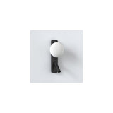 Sleek Zeppo Wall Light with Globe in Matte Black Finish