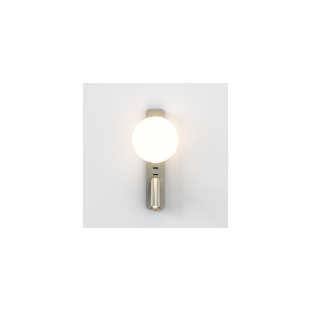 Modern Zeppo Wall Light with LED Globe, Matte Nickel Finish