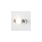 Modern Zeppo Wall Light with LED Globe, Matte Nickel Finish