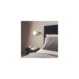 Modern Zeppo Wall Light with LED Globe, Matte Nickel Finish