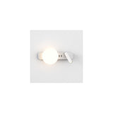 Zeppo Matt White Reading Light with Globe Accent