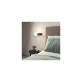 Zeppo Matt White Reading Light with Globe Accent