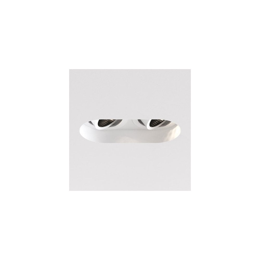 Sleek White Adjustable Dual Spotlight Fixture