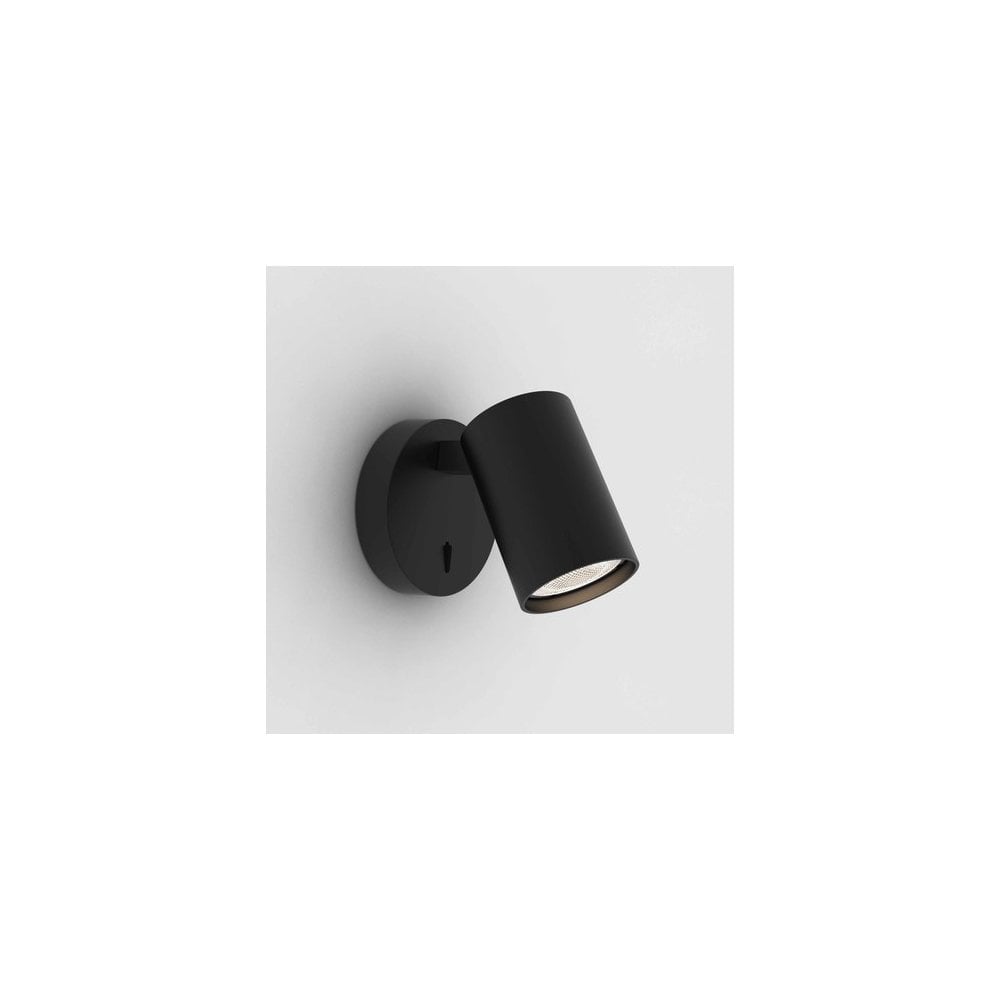 Matte Black Ascoli Wall Light with Switch