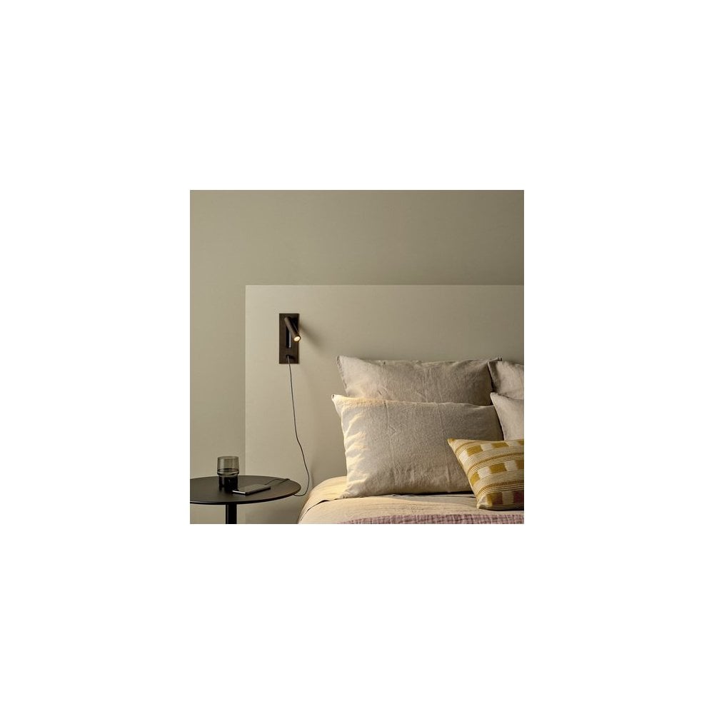 Modern Matt White Wall Light with Phone Charging Feature