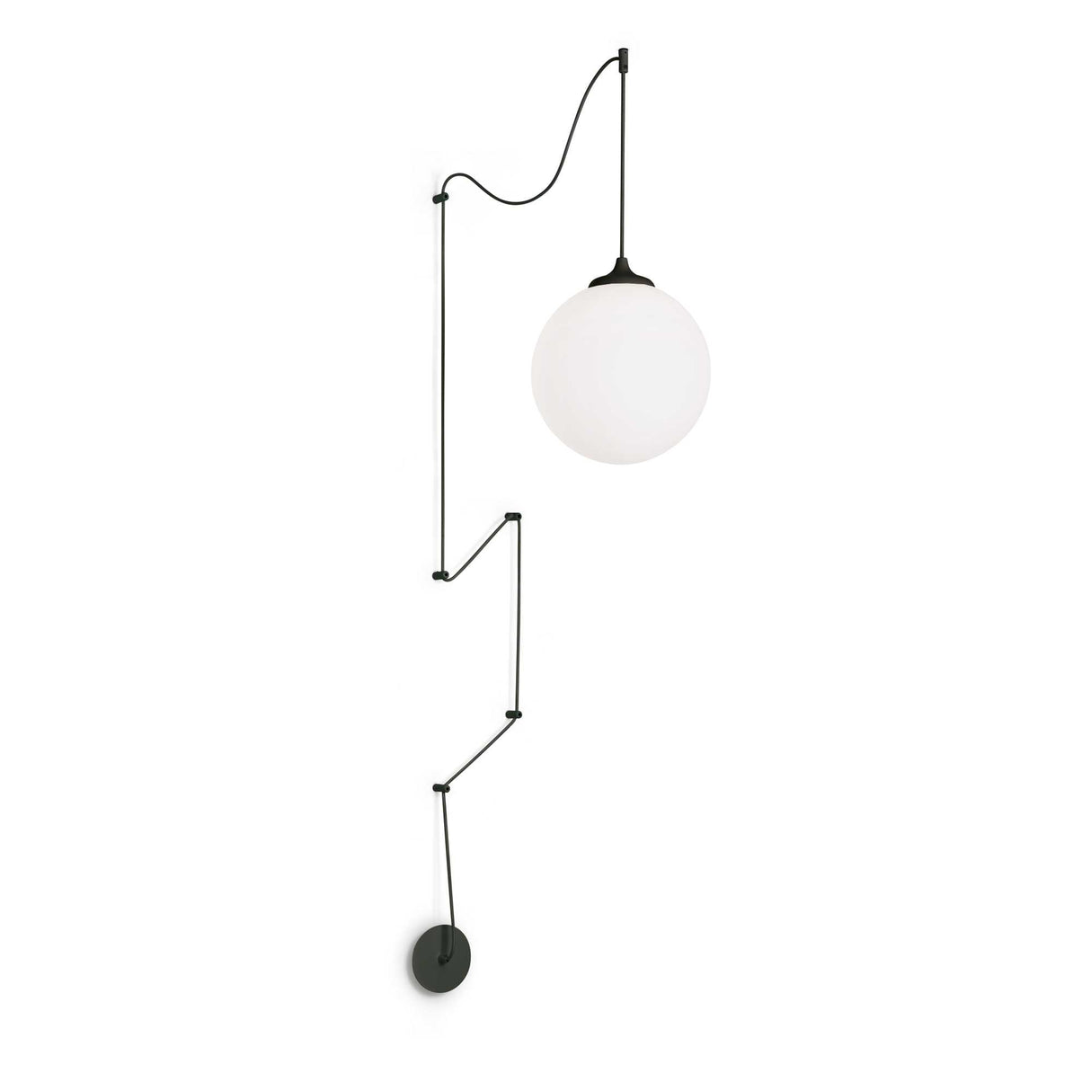 Elegant Black Single-Bulb Pendant Light