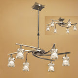 Rosa Del Desierto Convertible Telescopic 6-Light Pendant in Antique Brass