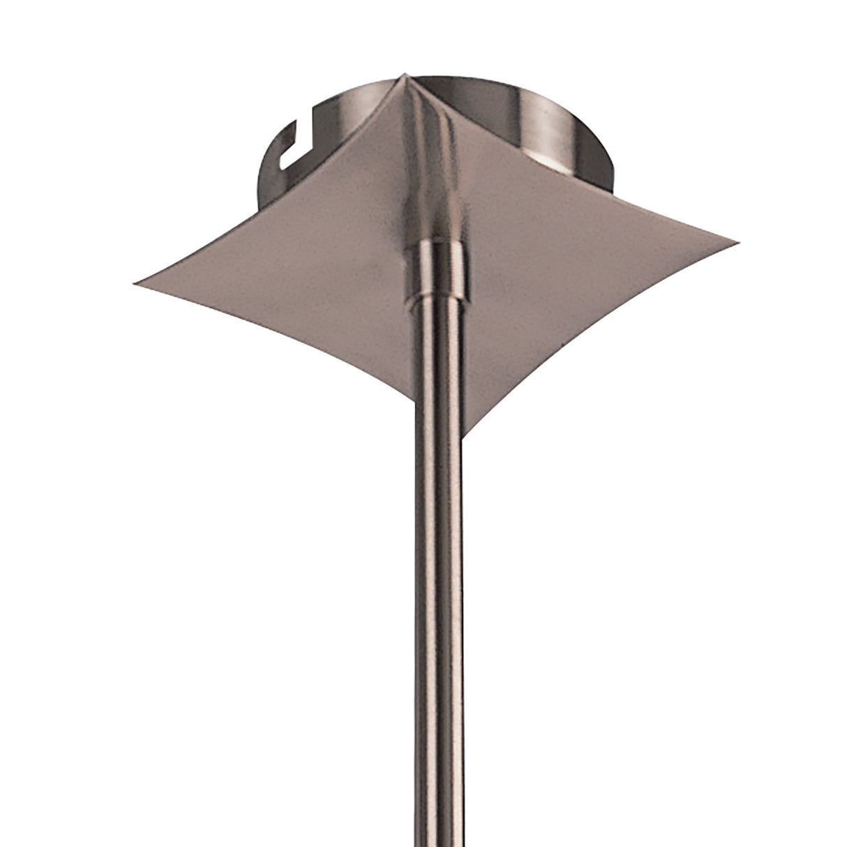 Rosa Del Desierto Satin Nickel Pendant with Frosted Glass Shades - Convertible Design