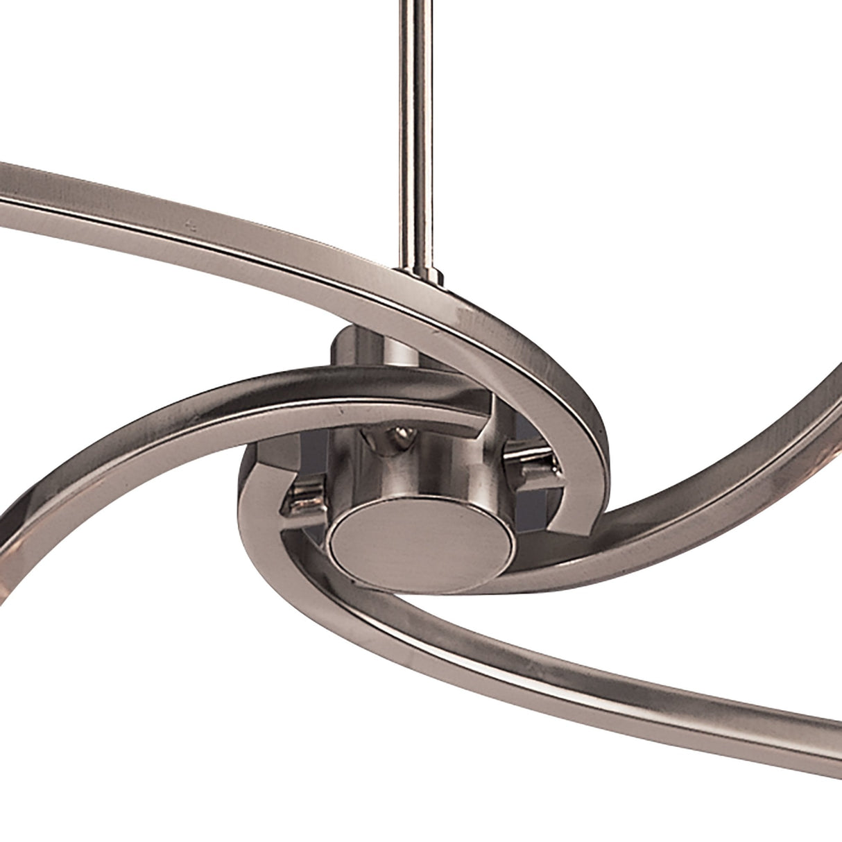 Rosa Del Desierto Satin Nickel Pendant with Frosted Glass Shades - Convertible Design