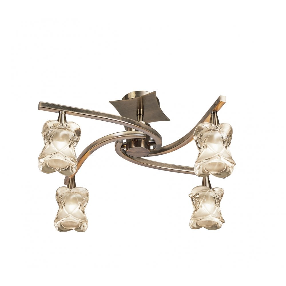 Rosa Del Desierto Antique Brass Telescopic Pendant Light with Frosted Glass Shade