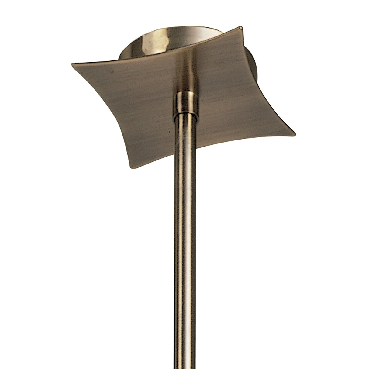 Rosa Del Desierto Antique Brass Telescopic Pendant Light with Frosted Glass Shade